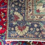 333 x 235cm Red Hand-Knotted Persian Vintage Sabzevar Rug - Image 6