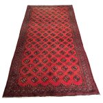 291 x 149cm Hand-Knotted Afghan Turkmen Wool Rug - Image 2