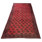 291 x 149cm Hand-Knotted Afghan Turkmen Wool Rug - Image 3