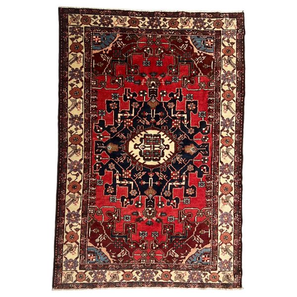 190cm x 133cm Hand-Knotted Persian Vintage Zanjan