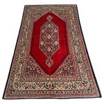 226cm x 130cm Handmade Authentic Persian Bidjar Red Rug - Image 2