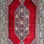226cm x 130cm Handmade Authentic Persian Bidjar Red Rug - Image 5