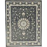 400cm x 300cm Persian Machine Made Floral Charcoal Rug