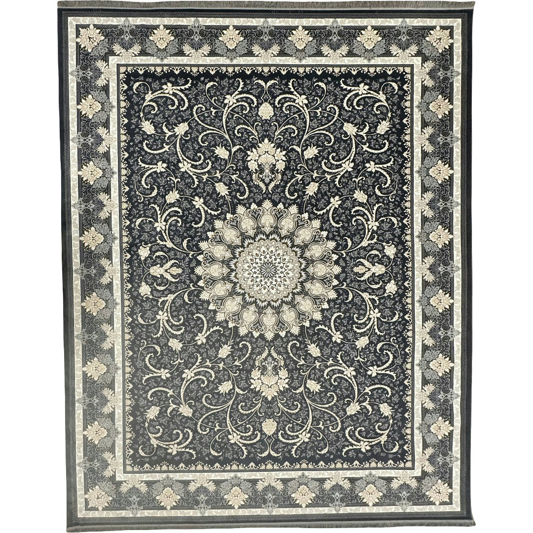 IMG_2573 400cm x 300cm Persian Machine Made Floral Charcoal Rug