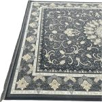 400cm x 300cm Persian Machine Made Floral Charcoal Rug - Image 7