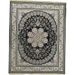 400cm x 300cm Persian Medallion Machine Made Black Rug