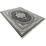 400cm x 300cm Persian Medallion Machine Made Black Rug - Image 3