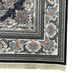 400cm x 300cm Persian Medallion Machine Made Black Rug - Image 8