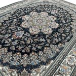 400cm x 300cm Persian Medallion Machine Made Black Rug - Image 4