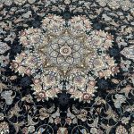 400cm x 300cm Persian Medallion Machine Made Black Rug - Image 5