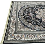 400cm x 300cm Persian Medallion Machine Made Black Rug - Image 7