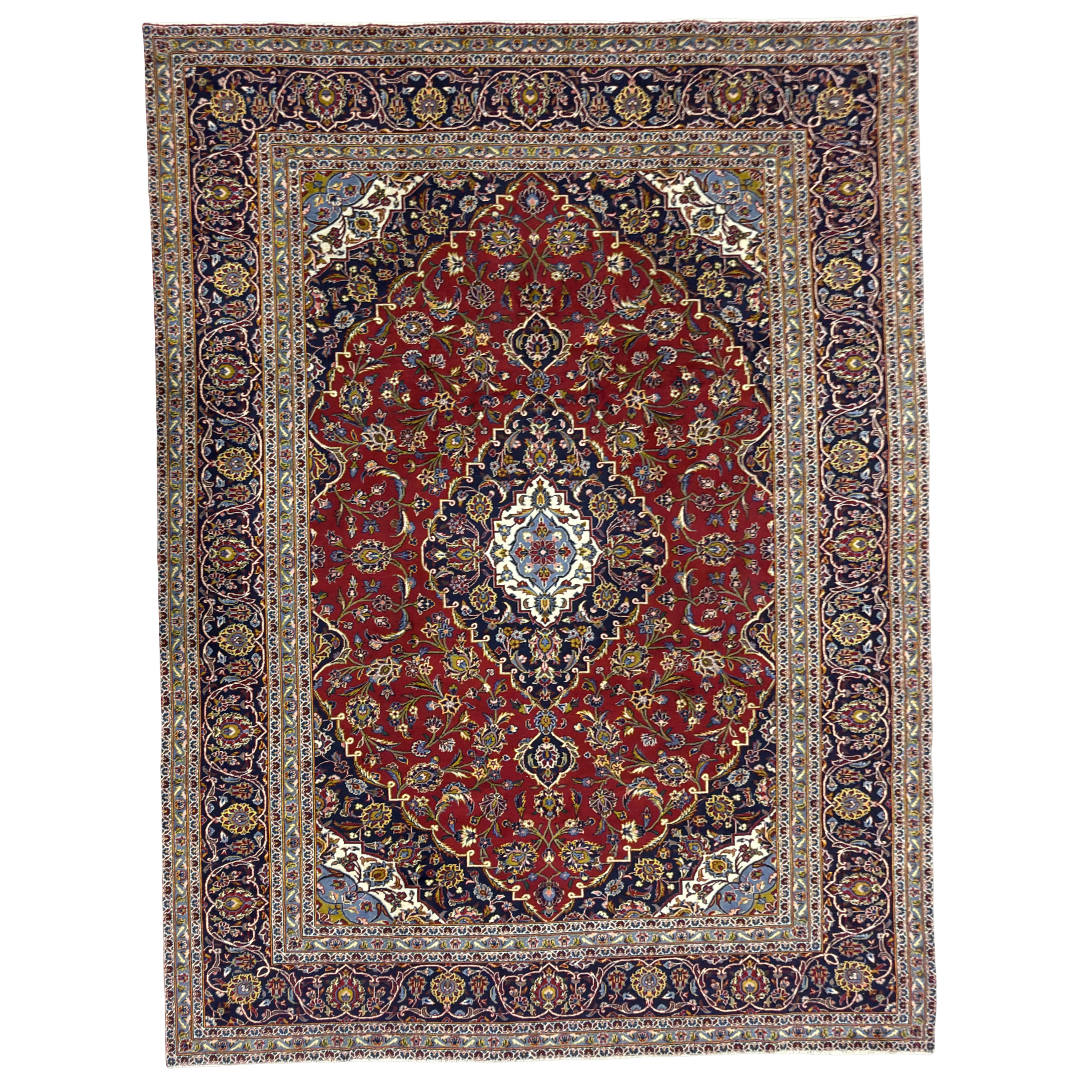 Kashan wool rug 350cm x 245cm Hand-Knotted Persian Kashan Wool Rug
