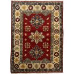 116 x 83cm Hand-Knotted Afghan Kazak  Wool Rug