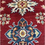 116 x 83cm Hand-Knotted Afghan Kazak  Wool Rug - Image 3