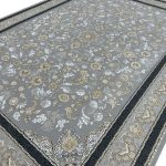 400 x 300cm Premium Grey Shah Abbasi Floral Design Rug - Image 4