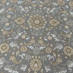 400 x 300cm Premium Grey Shah Abbasi Floral Design Rug - Image 5