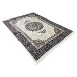 350 x 250 cm Persian Machine Made Royal Medallion Ivory Rug - Image 3