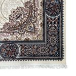 350 x 250 cm Persian Machine Made Royal Medallion Ivory Rug - Image 7