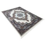 350 x 250 cm Persian Machine Made Ivory & Cream Sultan’s Medallion Rug - Image 3