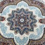 350 x 250 cm Persian Machine Made Ivory & Cream Sultan’s Medallion Rug - Image 5