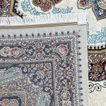 350 x 250 cm Persian Machine Made Ivory & Cream Sultan’s Medallion Rug - Image 8