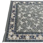 350 x 250 cm Ash Medallion Slate Grey & Ivory Rug - Image 6