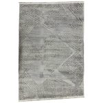 230 x 160cm Modern Moroccan Style Rug – Soft Grey Geometric Diamond Design