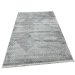 230 x 160cm Modern Moroccan Style – Soft Grey Geometric Diamond Design Rug - Image 2