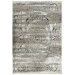 Ornate Medallion Elegant Neutral Floral Classic Rug