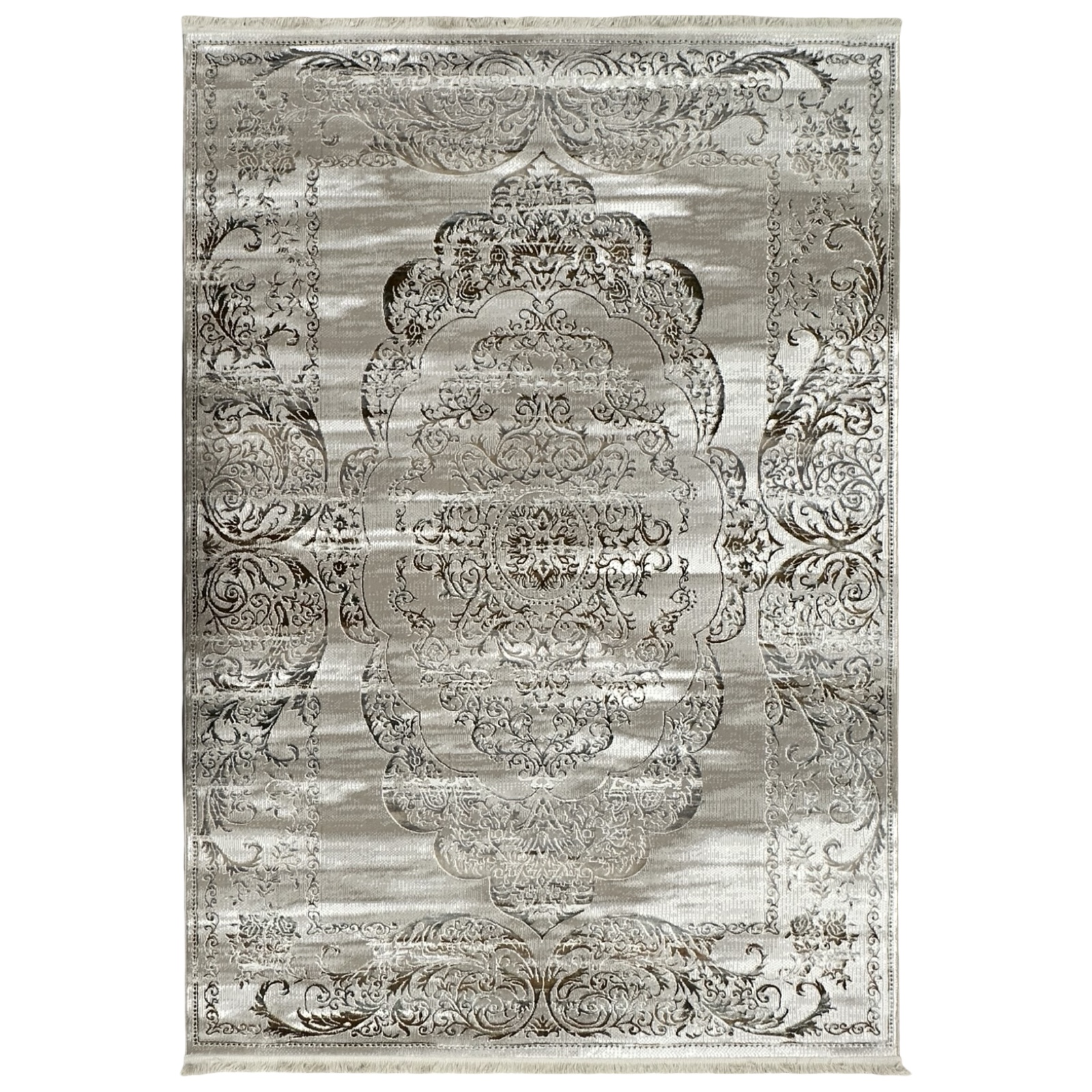 Ornate Medallion Elegant Neutral Floral Classic Rug Ornate Medallion Elegant Neutral Floral Classic Rug
