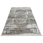 230×160cm Ornate Medallion Elegant Neutral Floral Classic Rug