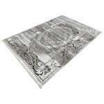 230×160cm Ornate Medallion Elegant Neutral Floral Classic Rug - Image 3