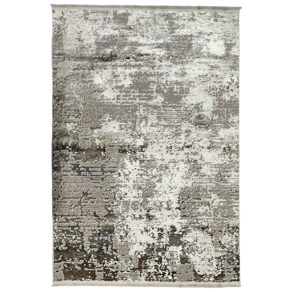 Modern Neutral Taupe & Ivory Texture Rug
