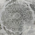 230×160cm Silver Grey Vintage Persian Medallion Rug – Shimmer Distressed Classic Design - Image 5