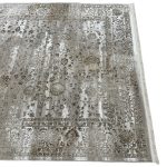 230×160cm Vintage Persian Floral Taupe & Ivory Distressed Traditional Rug - Image 6