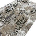 230 x 160cm Vintage Persian-Inspired Floral Rug – Taupe & Ivory Distressed Finish - Image 4