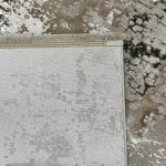 230 x 160cm Vintage Persian-Inspired Floral Rug – Taupe & Ivory Distressed Finish - Image 8