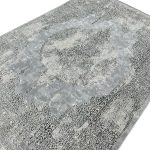 230 x 160cm Vintage Medallion Rug – Elegant Grey & Ivory Distressed Design - Image 4