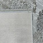 230×160cm Silver Grey Vintage Persian Medallion Rug – Shimmer Distressed Classic Design - Image 8