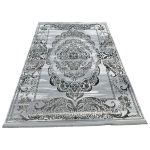 230 x 160cm Machine Made Classic Ornamental Rug – Grey & Ivory Vintage Wash - Image 2