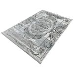 230 x 160cm Machine Made Classic Ornamental Rug – Grey & Ivory Vintage Wash - Image 3
