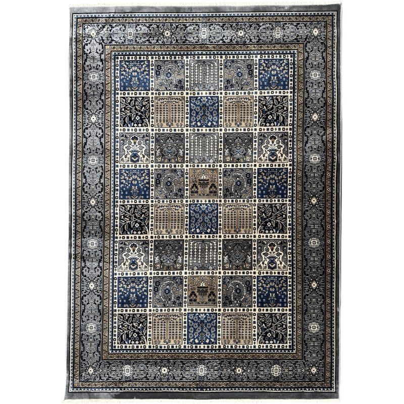 230 x 160cm Machine Made Persian Grey Bakhtiari Design Rug