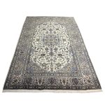 300cm x 207cm Hand-Knotted Persian Cream Kashan Rug - Image 2