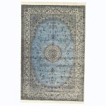 300 x 200cm Imperial High Quality Sky Blue Nain Medallion Rug