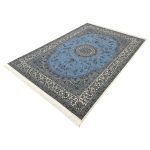 300 x 200cm Imperial High Quality Sky Blue Nain Medallion Rug - Image 3