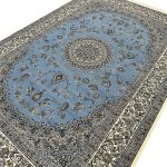 300 x 200cm Imperial High Quality Sky Blue Nain Medallion Rug - Image 5