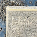 300 x 200cm Imperial High Quality Sky Blue Nain Medallion Rug - Image 8