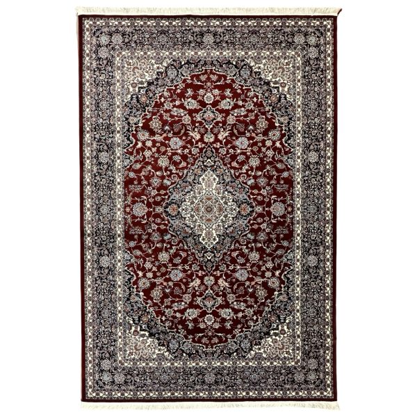 300 x 200cm Royal Persian Kashan Medallion Fine Machine Made Red Rug