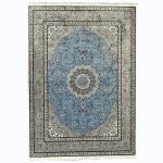 350 x 250cm Persian Blue Nain Design Fine Quality Machine Made Rug