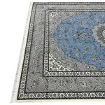 350 x 250cm Persian Blue Nain Design Fine Quality Machine Made Rug - Image 7